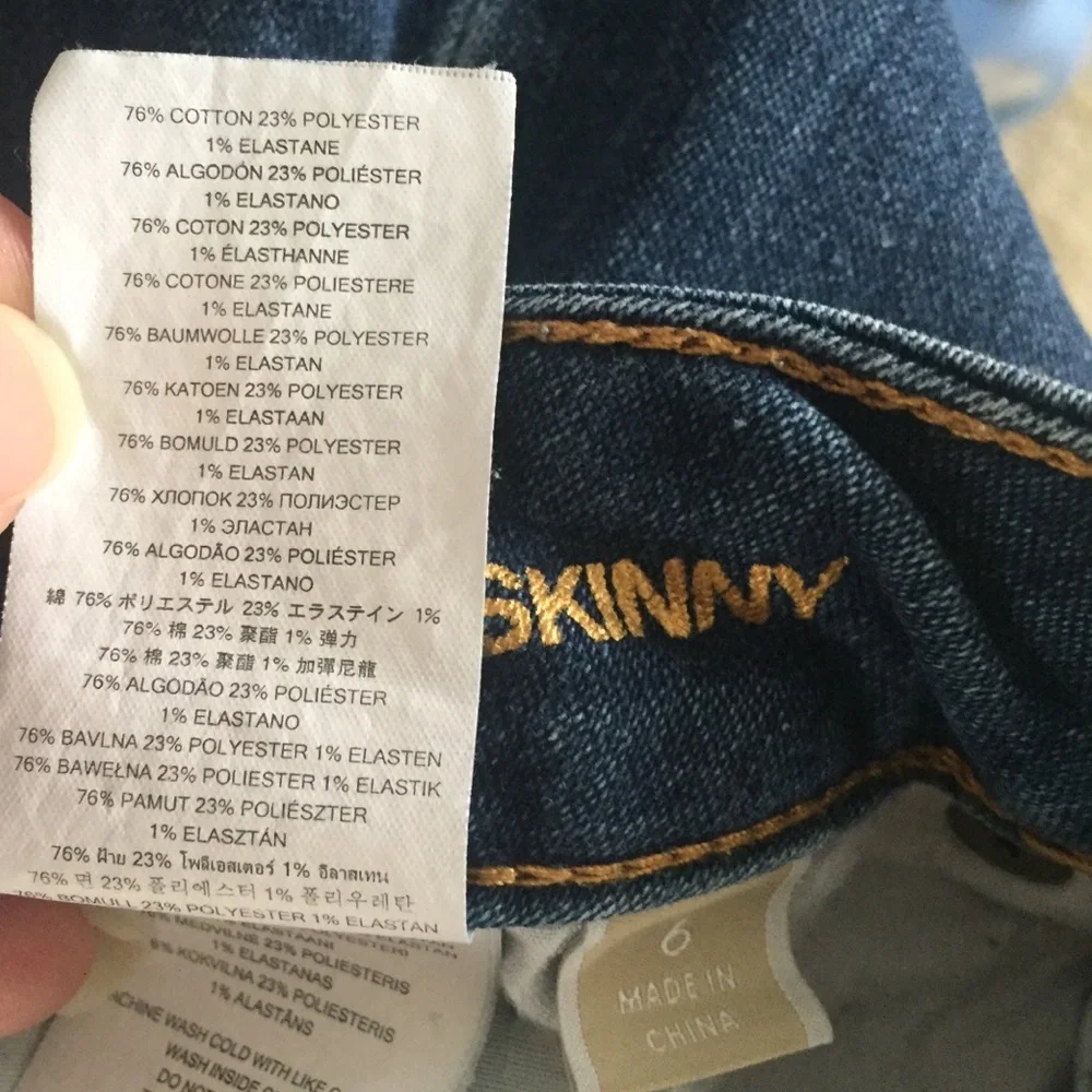 Michael Kors Skinny Jeans Womens 6 Dark Wash Stretch Mid Rise Slim Fit Denim
